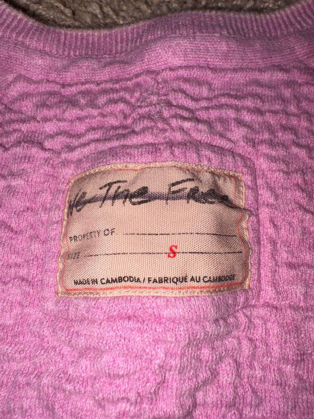 Free People Lavender Pink Crewneck Sweatshirt - Picture 2 of 3